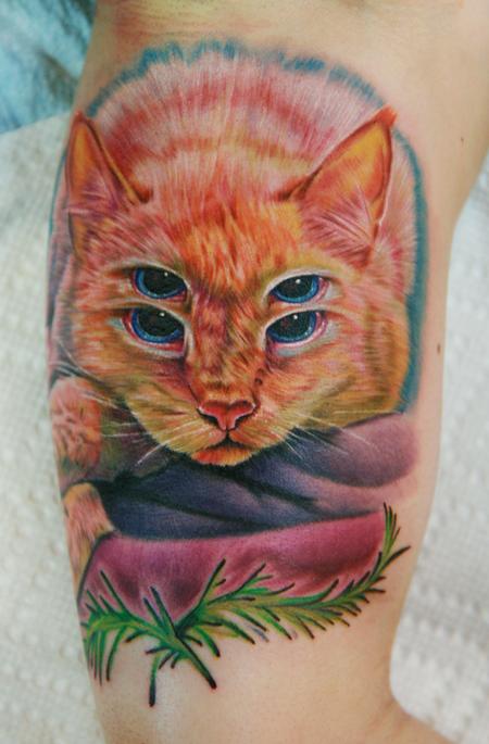 Tattoos - $ eyed cat